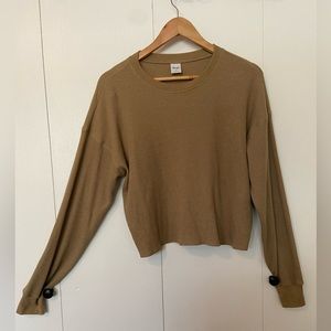 TNA Cropped Waffle Long Sleeve